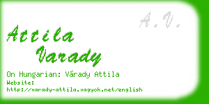 attila varady business card